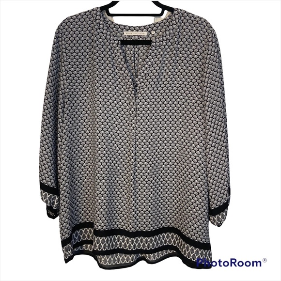Violet + Claire Black & White Blouse Size XL - Picture 7 of 12